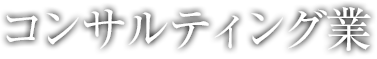 コンサルティング業
